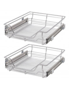 Cestelli a Rete Estraibili 2 pz 500 mm Argentati 2