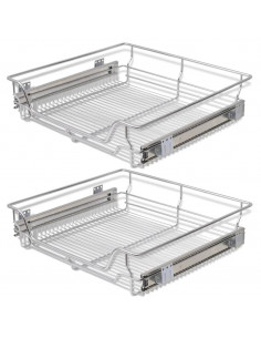 Cestelli a Rete Estraibili 2 pz 600 mm Argentati 2