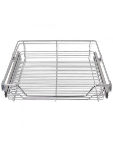 Cestelli a Rete Estraibili 2 pz 600 mm Argentati