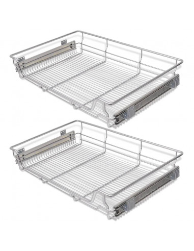 Cestelli a Rete Estraibili 2 pz 800 mm Argentati