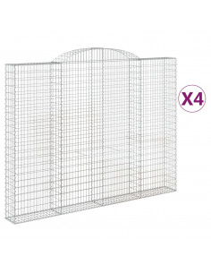 Cesti Gabbioni ad Arco 4 pz 300x30x220/240 cm Ferro Zincato 2