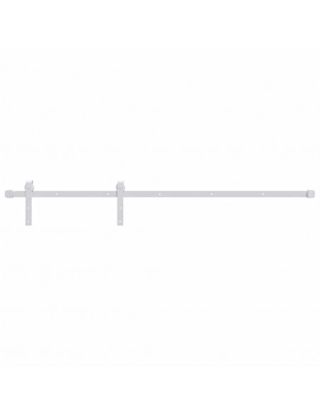 Porta Scorrevole con Set Hardware 80x210 cm Legno Massello Pino