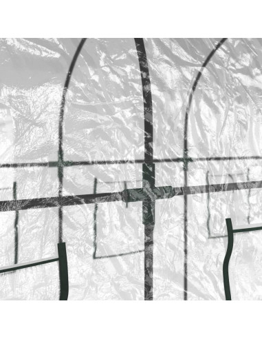 Serra Trasparente 160x400x190 cm PVC Acciaio Verniciato Polvere