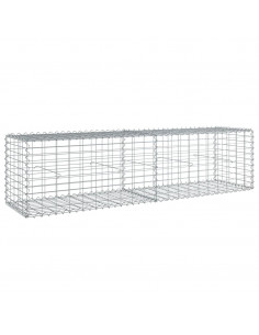 Cesto Gabbione con Copertura 200x50x50 cm Ferro Zincato 2