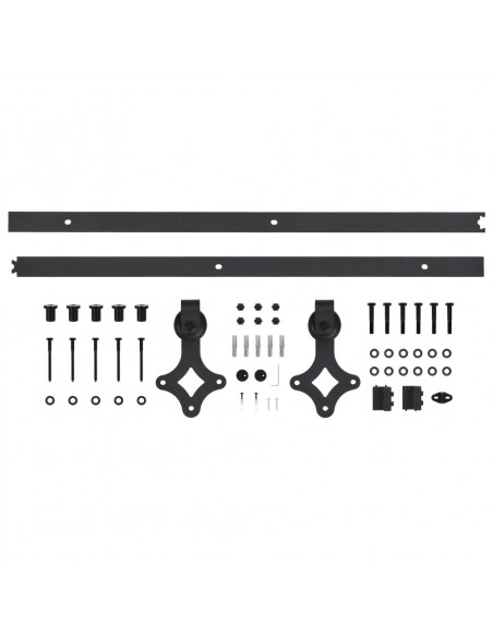 Porta Scorrevole con Set Hardware 80x210 cm Legno Massello Pino