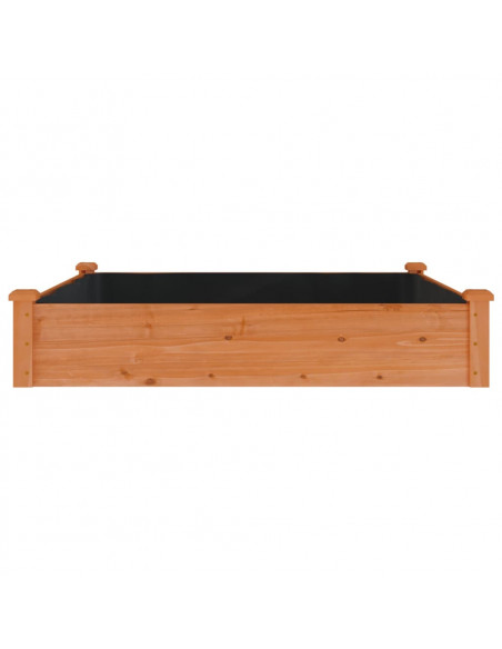 Fioriera da Giardino Fodera Marrone 120x120x25cm Massello Abete