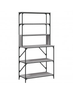 Scaffale Cucina 6 Ripiani Grigio Sonoma 90x40x180cm Multistrato 2