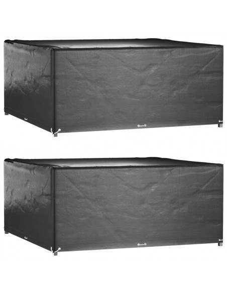 Copri Mobili da Giardino 2pz 16 Occhielli 250x250x90cm Quadrato