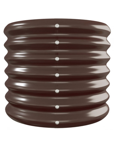 Letto Giardino Acciaio Verniciato a Polvere 260x40x36cm Marrone