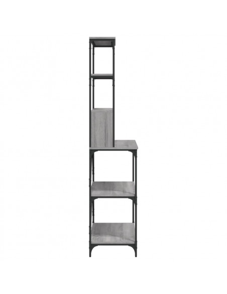 Scaffale Cucina 6 Ripiani Grigio Sonoma 90x40x180cm Multistrato
