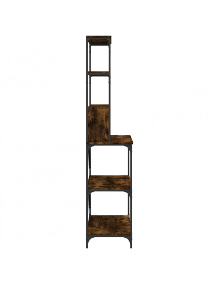 Scaffale Cucina 6 Ripiani Rovere Fumo 90x40x180cm Multistrato