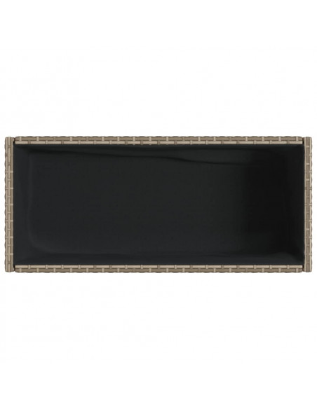 Fioriere Giardino con Ripiani 2pz Grigie 70x28x70cm Polyrattan