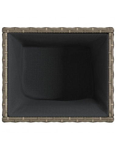 Fioriere da Giardino 2 pz Grigie 36x30x32 cm in Polyrattan