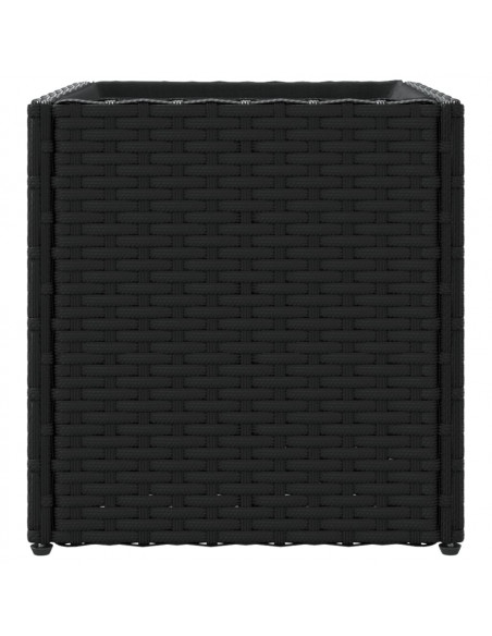 Fioriere da Giardino 2 pz Nere 36x30x32 cm in Polyrattan