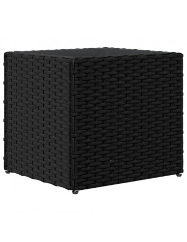 Fioriere da Giardino 2 pz Nere 36x30x32 cm in Polyrattan