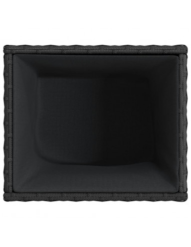 Fioriere da Giardino 2 pz Nere 36x30x32 cm in Polyrattan