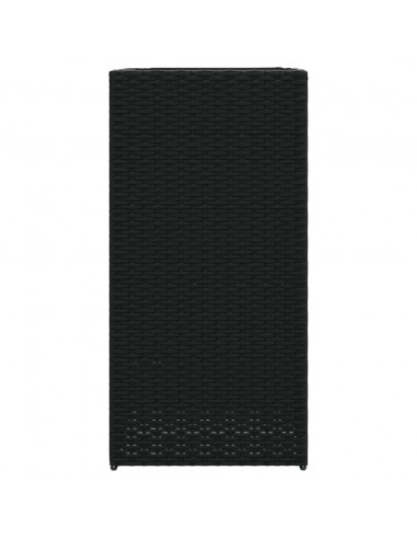 Fioriere da Giardino 2 pz Nere 40x40x80 cm in Polyrattan