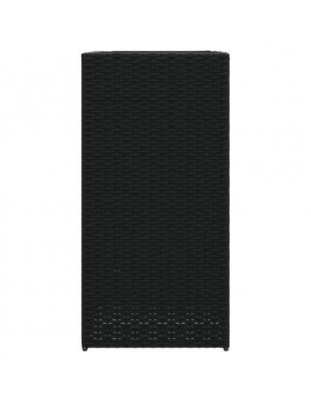 Fioriere da Giardino 2 pz Nere 40x40x80 cm in Polyrattan