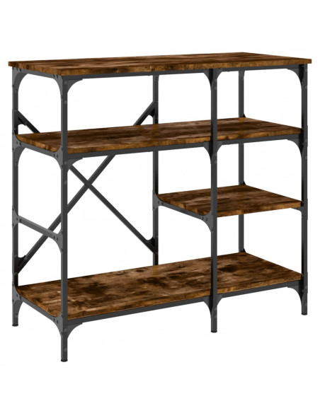 Mobile da Cucina Rovere Fumo 90x40x84 cm Multistrato e Metallo