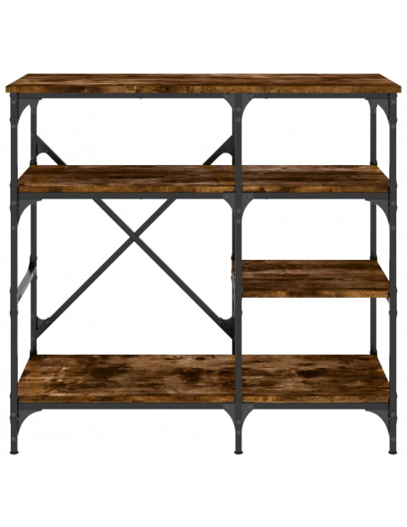 Mobile da Cucina Rovere Fumo 90x40x84 cm Multistrato e Metallo