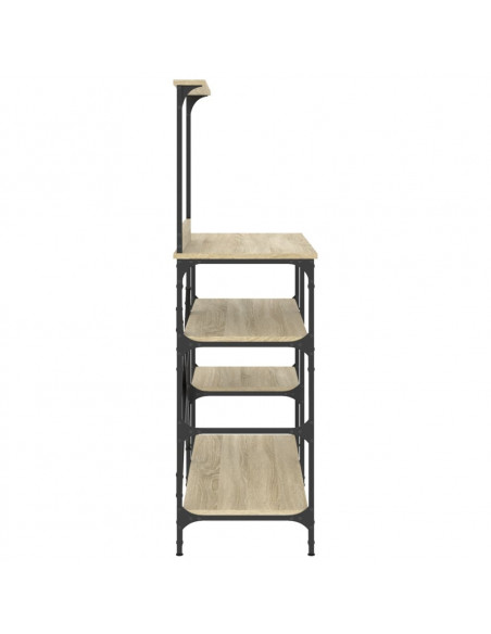 Mobile Cucina Rovere Sonoma 90x40x132 cm Multistrato e Metallo