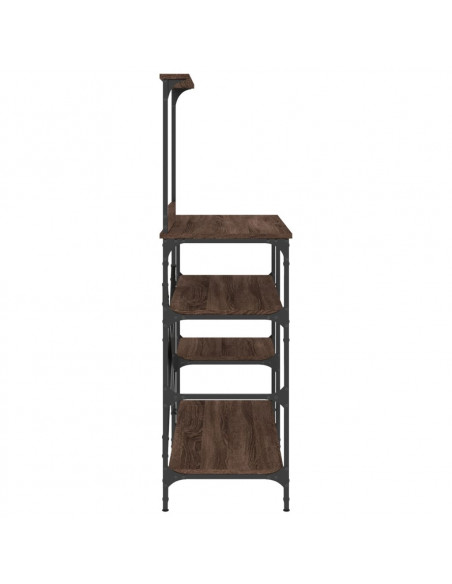 Mobile Cucina Rovere Marrone 90x40x132 cm Multistrato e Metallo