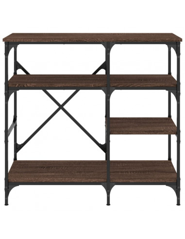 Mobile Cucina Rovere Marrone 90x40x84 cm Multistrato e Metallo