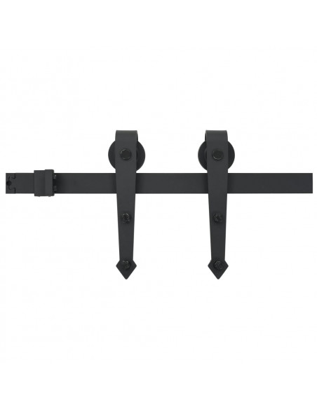 Porta Scorrevole con Set Hardware 80x210 cm Legno Massello Pino