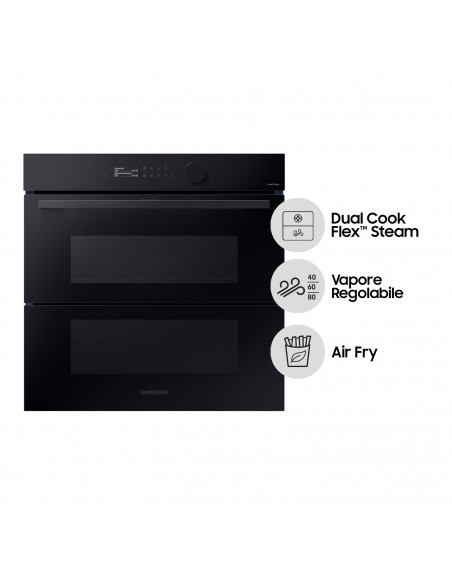 Samsung NV7B5760WBK Forno ad incasso a Vapore Serie 5 76 L A+ Vetro Nero