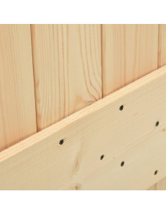 Porta Scorrevole con Set Hardware 80x210 cm Legno Massello Pino 2