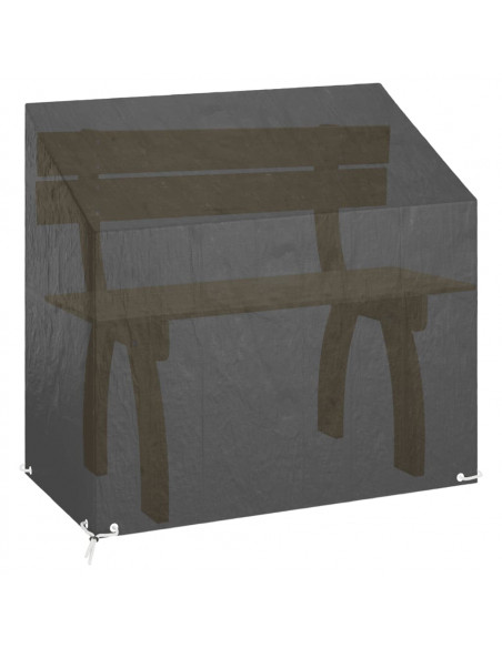 Copri Panca da Giardino 8 Occhielli 130x70x70/88 cm Polietilene