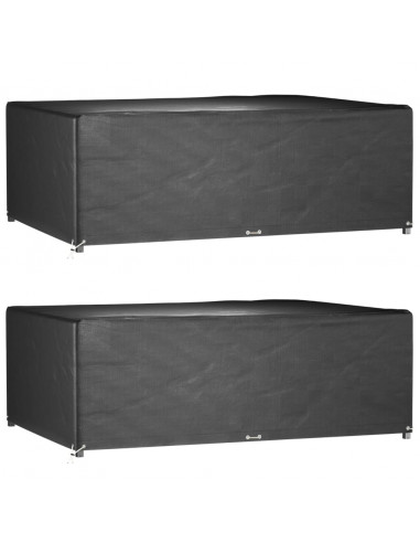 Copri Mobili Giardino 2pz 12Occhielli 230x165x80cm Rettangolare