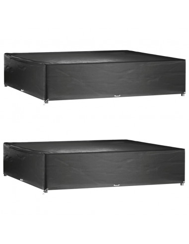 Copri Mobili da Giardino 2pz 16 Occhielli 240x240x55cm Quadrato