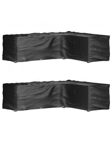 Coperture Mobili da Giardino a L 2pz 18 Occhielli 285x220x80cm