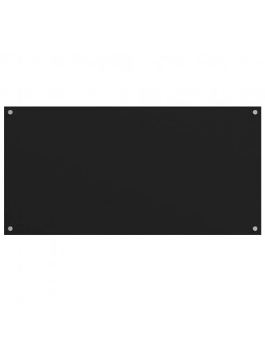 Paraschizzi per Cucina 2 pz Neri 80x40 cm in Vetro Temperato