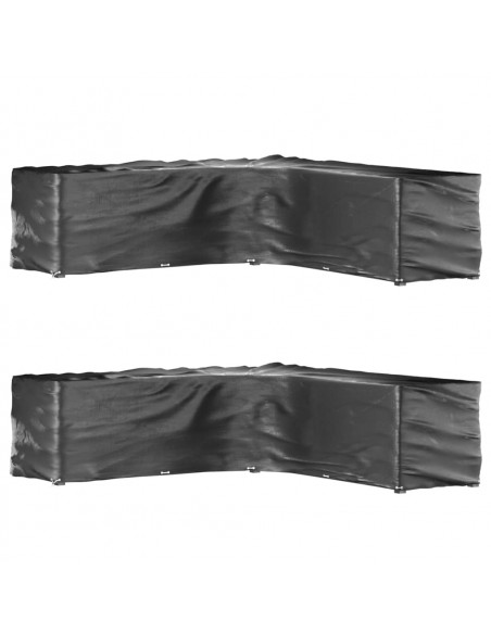 Coperture Mobili da Giardino a L 2pz 20 Occhielli 300x300x90cm