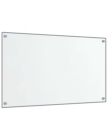 Paraschizzi per Cucina 2 pz Trasparente 70x60cm Vetro Temperato