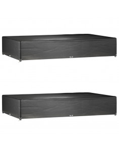 Copri Mobili Giardino 2pz 16 Occhielli 325x205x60cm Rettangolo 2