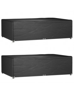 Copri Mobili Giardino 2pz 12Occhielli 227x152x65cm Rettangolare 2