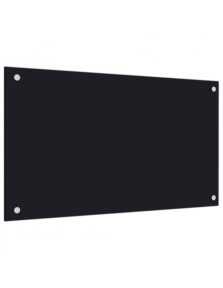 Paraschizzi per Cucina 2 pz Neri 70x50 cm in Vetro Temperato