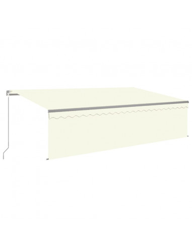 Tenda Sole Retrattile Manuale con Parasole 5x3 m Crema