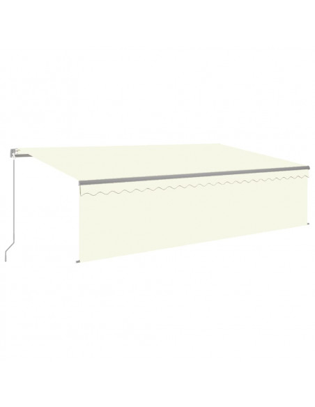 Tenda Sole Retrattile Manuale con Parasole 5x3 m Crema