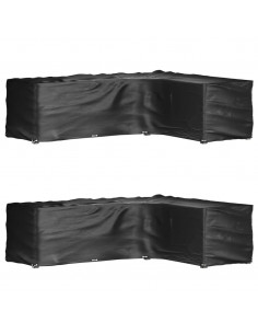 Coperture Mobili da Giardino a L 2pz 16 Occhielli 260x210x80cm 2