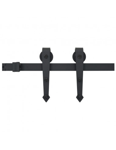 Porta Scorrevole con Set Hardware 100x210cm Legno Massello Pino