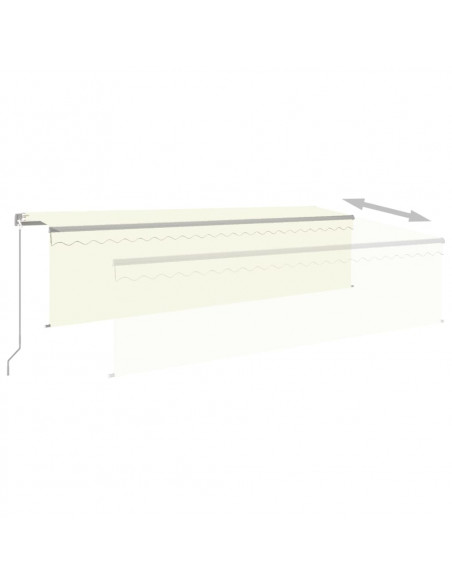 Tenda Sole Retrattile Manuale con Parasole 5x3 m Crema