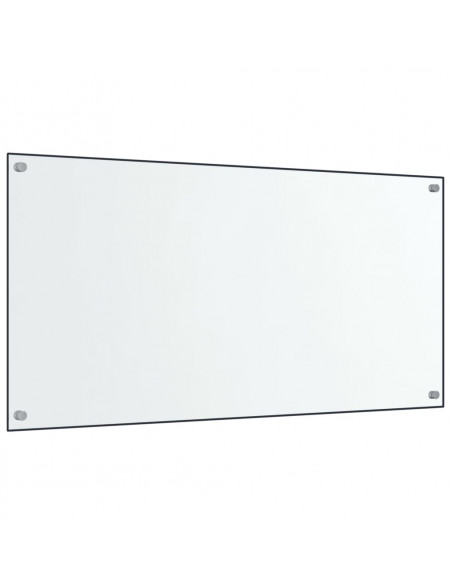 Paraschizzi per Cucina 2 pz Trasparente 80x60cm Vetro Temperato