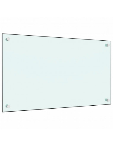 Paraschizzi per Cucina 2 pz Bianchi 70x40 cm in Vetro Temperato
