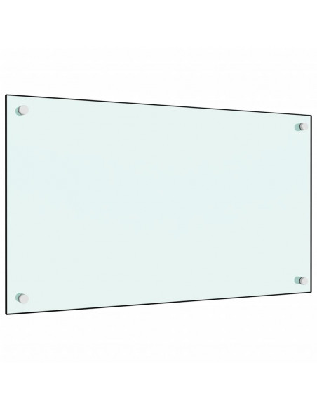 Paraschizzi per Cucina 2 pz Bianchi 70x40 cm in Vetro Temperato