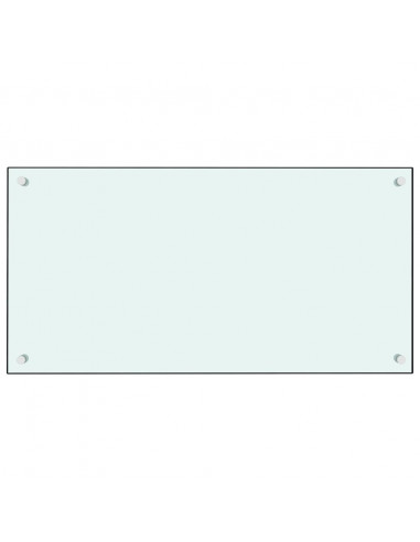 Paraschizzi per Cucina 2 pz Bianchi 80x60 cm in Vetro Temperato