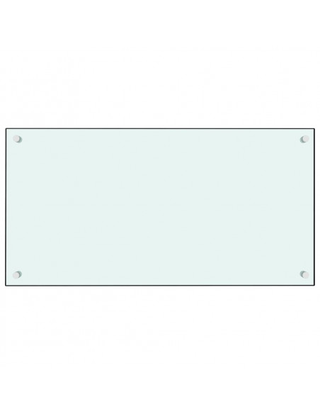 Paraschizzi per Cucina 2 pz Bianchi 80x60 cm in Vetro Temperato